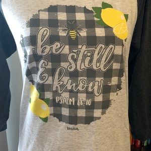 Christian Top - Psalm 46:10 | 3/4 Sleeve | NWOT